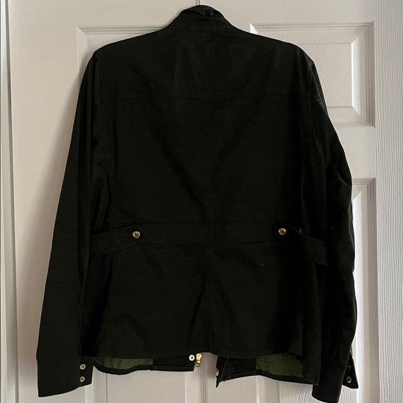 J. Crew Factory Olive Utility Jacket with Gold Buttons - Picture 6 of 7